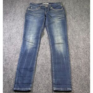 Levi's 524 Too Superlow Jeans Womens 26x32 Blue Slim Low Rise Dark Wash Denim